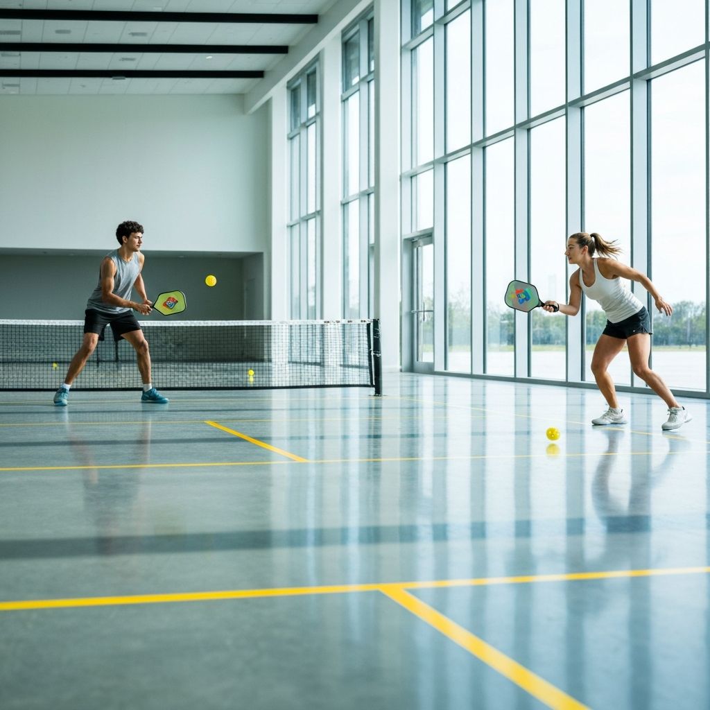 Modern pickleball courts